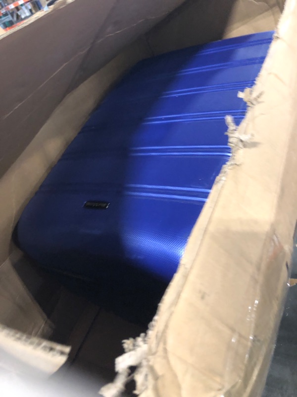 Photo 1 of ***HAS CASE DAMAGE***Rockland Melbourne Hardside 3 Piece Expandable Spinner Wheel Luggage Set, (20"/24"/28"), Blue