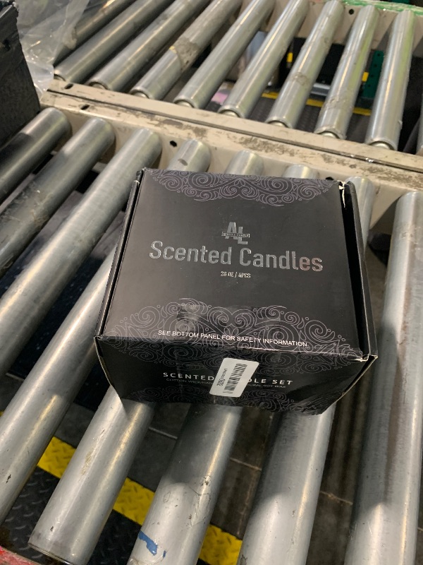 Photo 1 of ***MISSING ONE CANDLE*** Scented Candles Set | Men Candle Set, Scented Candles for Home, Gifts for Men Aromatherapy Gift Set - 4 Pack Manly Gifts for Dad Fathers Day, Soy Candle of Leather/Smoke & Vanilla/Oak/Lavender