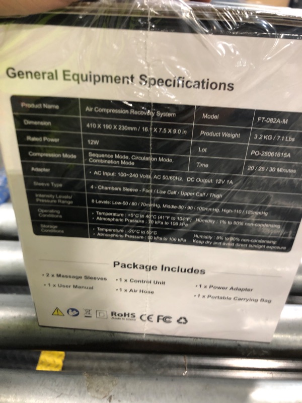 Photo 1 of ***FACTORY SEALED*** FIT KING Air Compression Recovery System, Sequential Device for Fast Recovery, Foot and Leg Massager Boots to Enhance Sports Performance, FSA-HSA (Medium)