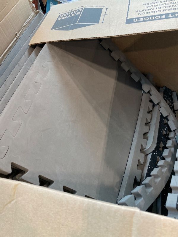 Photo 1 of [MISSING PARTS] [DIRTY] Marcy Interlocking Dual Density Rubber Top EVA Foam Home Gym Floor Mat for Exercise Equipment & Accessories MAT-40