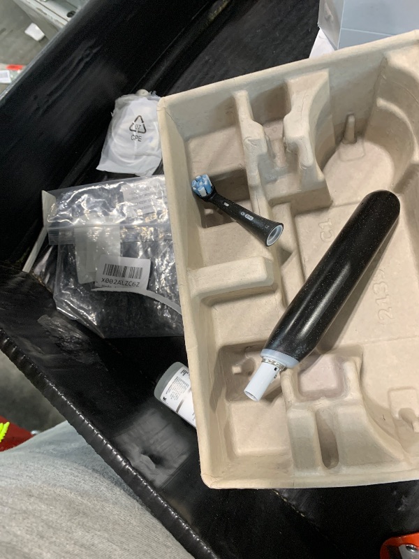 Photo 1 of !!!MISSING PARTS!!!!!!!!!!!Oral-B Rechargeable Electric Toothbrush, iO5 Customizable Clean, 5 Cleaning Modes, Visual Pressure Sensor to Protect Gums, Travel Case, Black