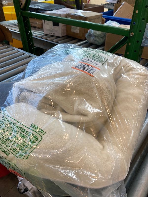 Photo 1 of [ITEM IS DIRTY] Chez Paw Large Orthopedic Dog Bed for Extra Large Dogs, Waterproof XL Egg-Crate Foam Dog Bed with Removable Washable Cover & Non-Slip Bottom, 4-Sided Bolster Support, Blue 42"x30"x7.5"