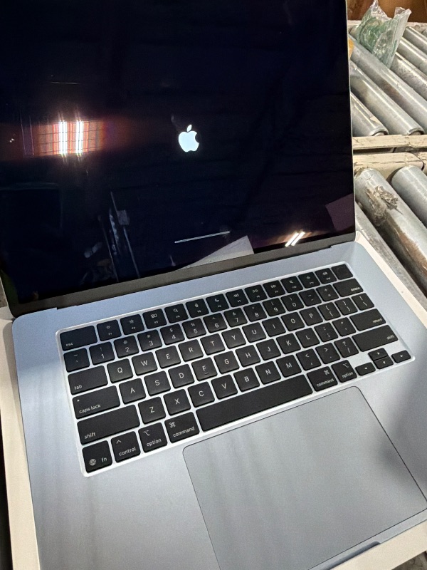 Photo 1 of ***LOCKED**** Apple 2025 MacBook Air 15-inch Laptop with M4 chip: Built for Apple Intelligence, 15.3-inch Liquid Retina Display, 16GB Unified Memory, 256GB SSD Storage, 12MP Center Stage Camera, Touch ID; Sky Blue