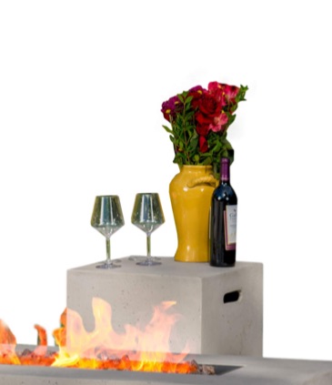 Photo 1 of ****ONLY TANK HOLDER*** GDFStudio Christopher Knight Home Aidan Outdoor Rectangular Fire Table with Tank Holder, Light Gray