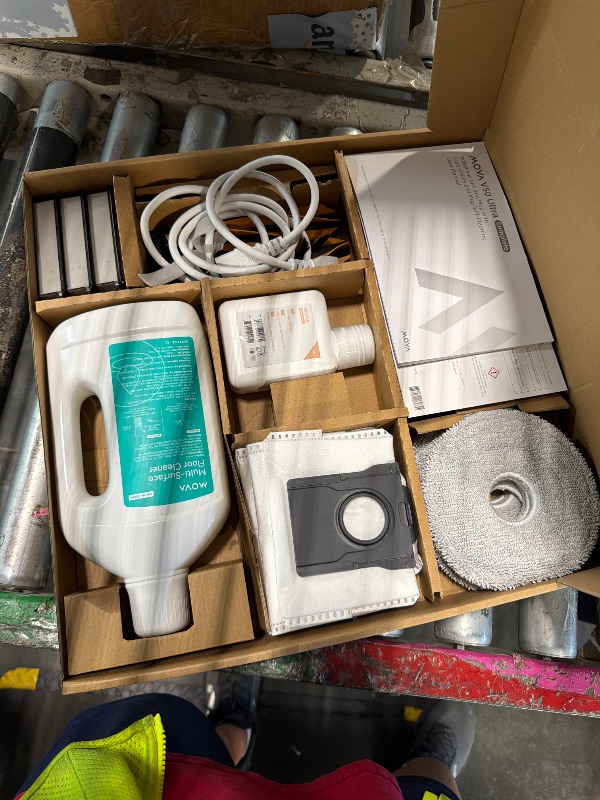 Photo 1 of ****CHECKED 7/11 - AS IS/NO RETURNS - SALE FINAL - FOR PARTS ONLY - ROOMBA INCLUDED NOT MODEL ROOMBA****MOVA V50 Ultra Complete Robot Vacuum and Mop, 24,000Pa Suction, Zero Tangling Duobrush, 2.28in Obstacle Overcoming, FlexiRise Navigation, 176°F Hot Wa