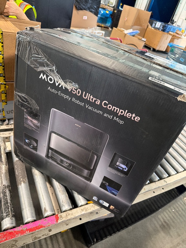 Photo 1 of ****CHECKED 7/11 - AS IS/NO RETURNS - SALE FINAL - FOR PARTS ONLY - ROOMBA INCLUDED NOT MODEL ROOMBA****MOVA V50 Ultra Complete Robot Vacuum and Mop, 24,000Pa Suction, Zero Tangling Duobrush, 2.28in Obstacle Overcoming, FlexiRise Navigation, 176°F Hot Wa