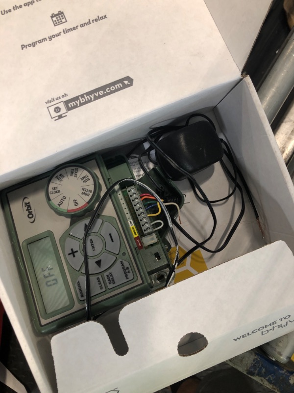 Photo 1 of *** SOLD FOR PARTS *** Orbit B-hyve Smart Indoor/Outdoor Sprinkler Controller - 6-Zone - App Controlled Smart Controller with Custom Irrigation Schedules - Weatherproof Multi-Zone Sprinkler System - 57946