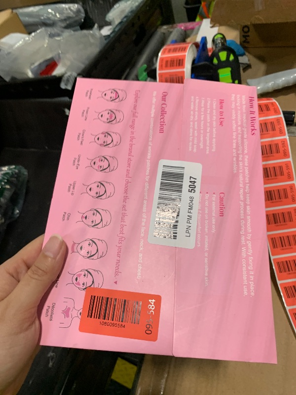 Photo 1 of [PARTIAL SET: MISSING PIECES] Maitys 5 Pcs Silicone Face Patches, Reusable Soft and Comfortable, Anti Wrinkle Patches Gel Pads Reduce Frown & Smile Lines Forehead Cheek, Lip, Eye, Neck, Chin, Chest Wrinkles Treatment