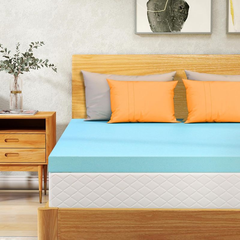 Photo 1 of ** SIMILAR ** VALUXE 3 Inch Gel Memory Foam Mattress Topper King Size High Density Cooling Bed Topper