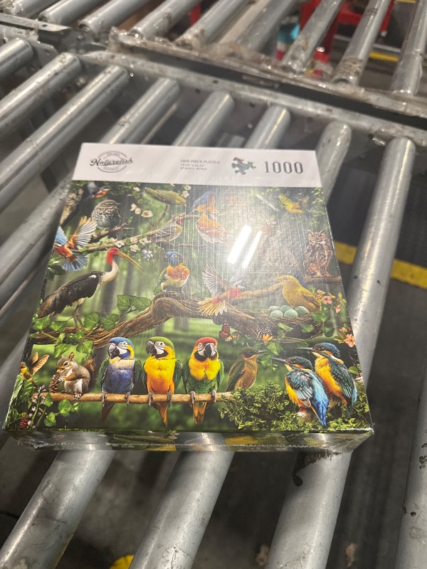 Photo 1 of ** FACTORY SEALED **Naturelish Colorful Birds Party 1000-Piece Jigsaw Puzzle for Adults, Challenging Puzzle Game with Unique Shaped Pieces, Perfect for Game Nights and Gift-Giving, Finished Puzzle Size is 26.6 x 19.2 in