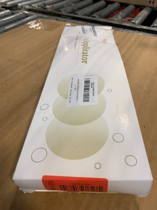 Photo 1 of ***MISSING ONE PADS*****AmazerBath Lotion Applicator for Back, Feet, 4 Replacement Pads with 17" Curved Handle, Back Sunscreen Applicator for Kids, Elderly, Women, Apply Skin Cream Medicine Moisturizer Tanner, White