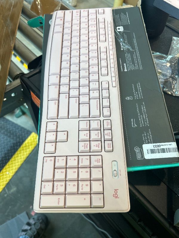 Photo 1 of [Not Exact Item] Logitech Wave Keys Wireless Ergonomic Keyboard with Cushioned Palm Rest, Comfortable Natural Typing, Easy-Switch, Bluetooth, Logi Bolt Receiver, for Multi-OS, Windows/Mac - Rose