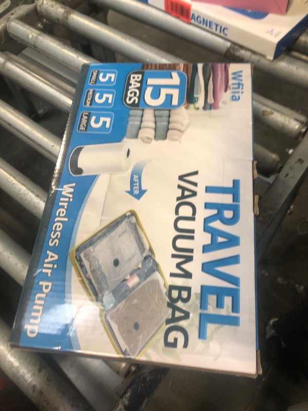 Photo 1 of ** missing some *** 15 Packs Vacuum Bags for Travel with Rechargeable Pump, 3 Sizes Vacuum Seal Bags for Clothing, Compression Vacuum Travel Bags for Luggage, Vacuum Packing Bags for Closet Organization