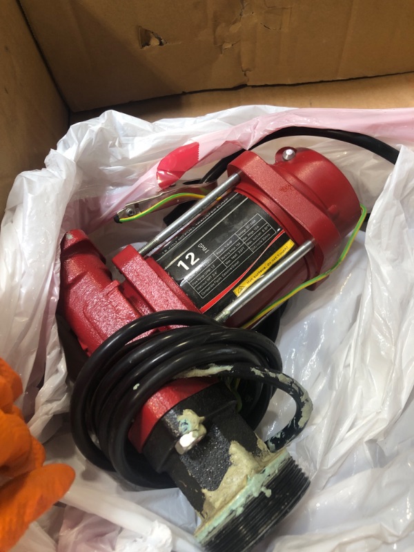 Photo 1 of *** VERY USED** 12V DC 12GPM Fuel Transfer Pump with Automatic Nozzle & Hose Kit for Gasoline Diesel Red with Particulate Filter