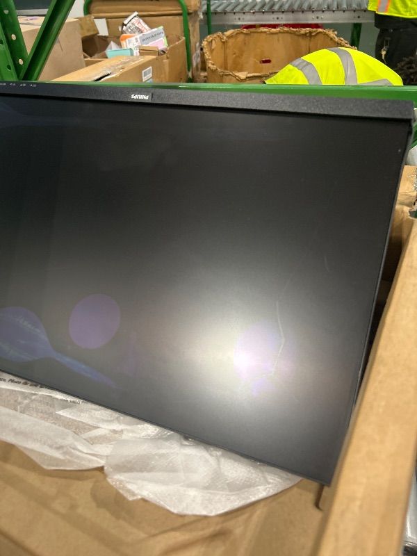 Photo 1 of [MAJOR DAMAGE] [NONFUNCTIONING] Philips 24 inch 100Hz Computer Monitor, Frameless Full HD (1920 x 1080), VESA, HDMI x1, VGA Port x1, Eye Care, 4 Year Advance Replacement Warranty, 241V8LB