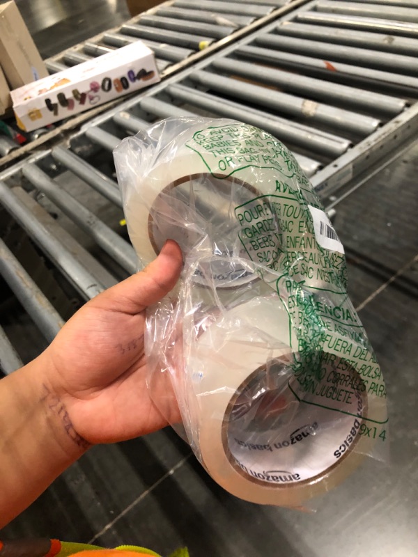 Photo 1 of !!FINAL SALE!!!Amazon Basics Shipping Packing Tape for Moving and Sealing Boxes, Clear, 1.9 in x 60.3 yards, 1.8mil Thickness, 2