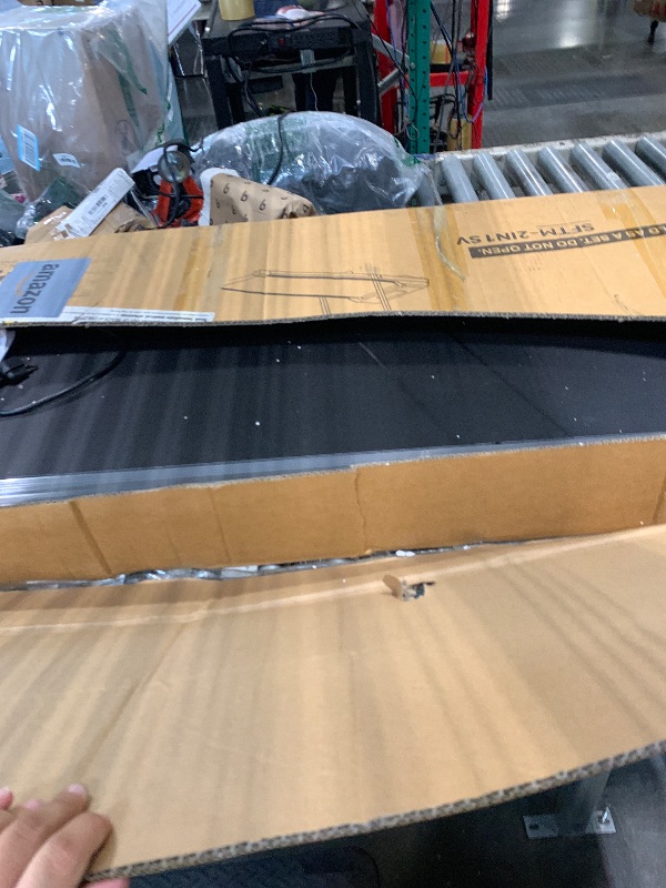 Photo 1 of ***BROKEN, SOLD FOR PARTS*** 
Fitvids Treadmill Under Desk Walking pad with Incline, Walking Treadmill with Handle bar, Treadmills for Home Small with Remote Control, Pre-Assembled,Silvery