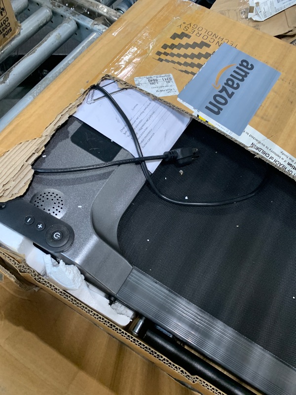 Photo 1 of ***BROKEN, SOLD FOR PARTS*** 
Fitvids Treadmill Under Desk Walking pad with Incline, Walking Treadmill with Handle bar, Treadmills for Home Small with Remote Control, Pre-Assembled,Silvery