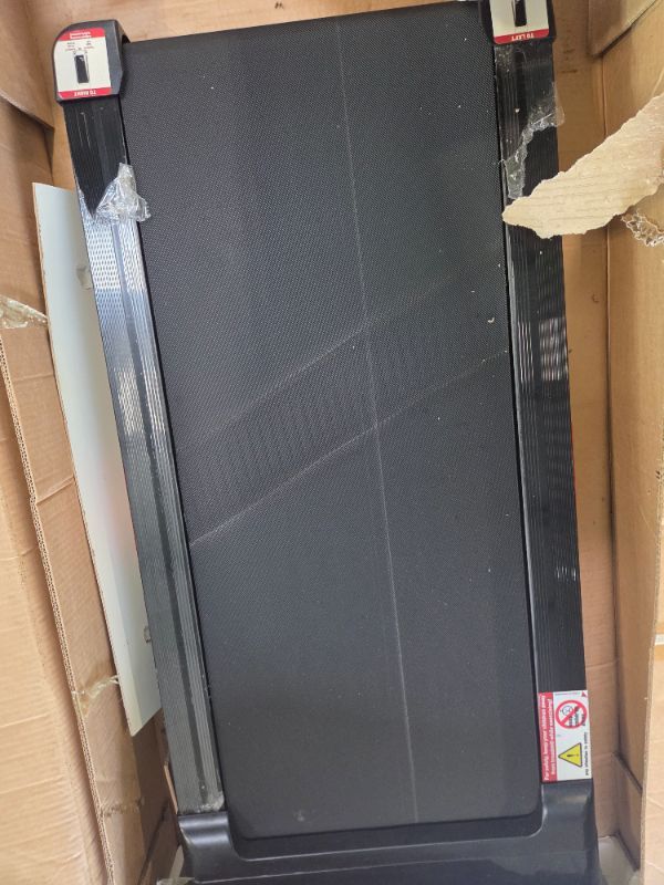 Photo 1 of ***MISSING POWER CORD*** TRAILVIBER Walking Pad Treadmill with 12% 9-Level Auto Incline, 450 lbs Capacity RGB LED Screen, Bluetooth Speaker Under Desk Treadmill, Compact Treadmills for Home Hiking, Black
