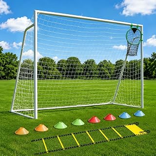 Photo 1 of !!SIMALAR TO PHOTO NOT EXACRT!!!!!!FINAL SALE!! Soccer Goal 12×6, 8×6 and 6×4 FT Soccer Goals for Backyard, 2"Diameter Steel Soccer Goal for Kids and Adults Large soccer goal Powder Coated Galvanized Steel Post With Soccer Target Net for Training