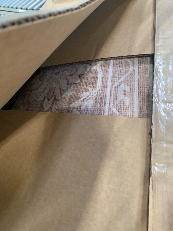 Photo 1 of ***FINAL SALE NO RETURN ***DAMAGE, SIMILAR *** PureCozy 8x10 Brown Area Rug Vintage Washable Living Room Boho Carpet Non Slip Bedroom Indoor Office Low Pile Large Traditional Distressed Retro Accent Rug for Dining Room Bathroom Office Kitchen Dorm