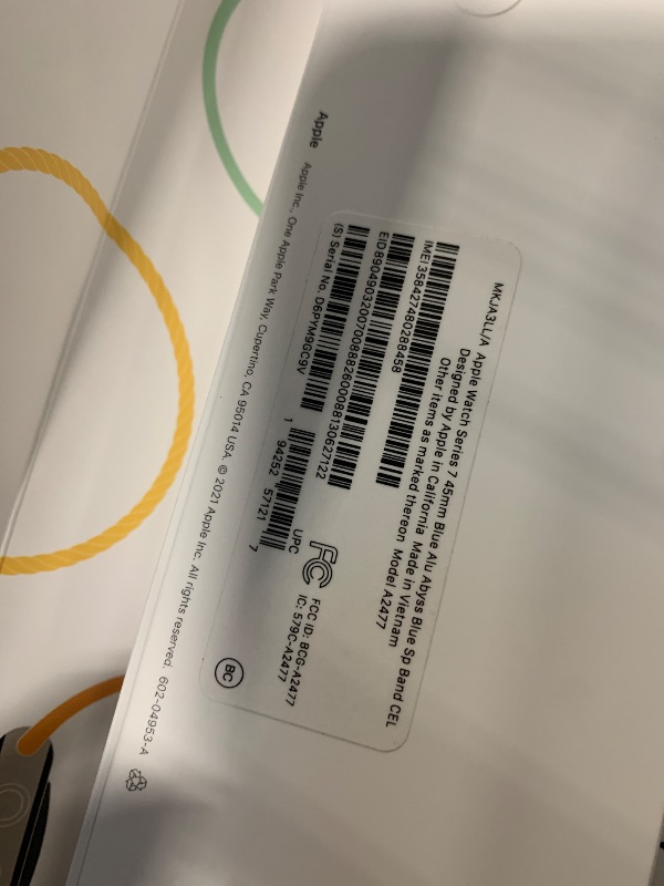 Photo 1 of ***doesn’t turn on*** Apple Watch Series 7 [GPS + Cellular 45mm] Smart Watch w/Blue Aluminum Case with Abyss Blue Sport Band. Fitness Tracker, Blood Oxygen & ECG Apps, Always-On Retina Display, Water Resistant
