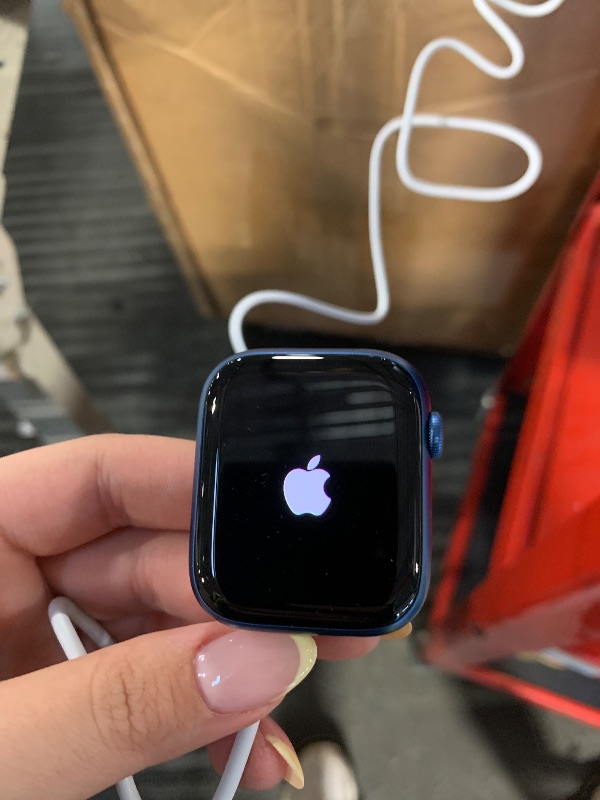 Photo 1 of ***doesn’t turn on*** Apple Watch Series 7 [GPS + Cellular 45mm] Smart Watch w/Blue Aluminum Case with Abyss Blue Sport Band. Fitness Tracker, Blood Oxygen & ECG Apps, Always-On Retina Display, Water Resistant