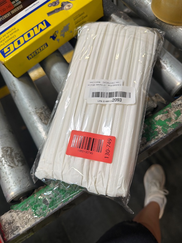 Photo 1 of [Individually Wrapped] 100 Pcs Clear Flexible Plastic Straws, Disposable Bendy Straws, 8.26" Long and 0.23'' Diameter, BPA-Free
