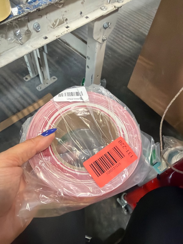 Photo 1 of ********PACK OF 1****** WAENLIR 2 inch x 200 Feet Dot Reflective Tape Outdoor Waterproof High Visibility Safety Tape, Red and White Adhesive Conspicuity Tape for Trailer, Cars, Trucks, Cinta reflectiva para camiones