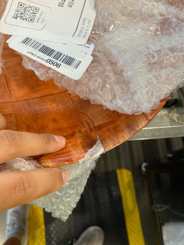 Photo 1 of [CRACKED] Winco 12" Salad Bowl, Wooden