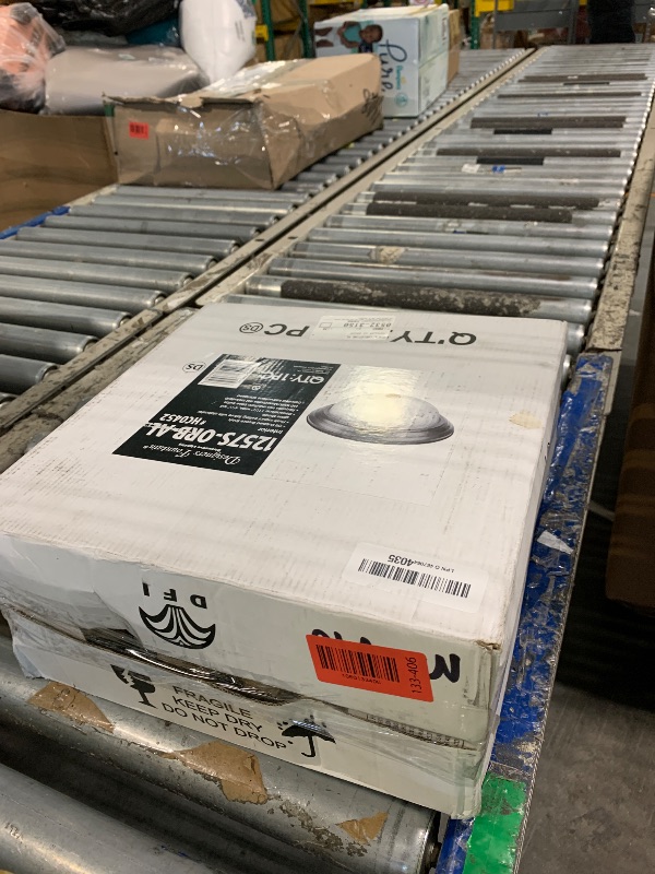Photo 1 of ***missing parts *** DESIGNERS FOUNTAIN Reedley 2-Lights Flush Mount Ceiling Light, 11 Inch Lighting Fixture for Kitchen, Bedroom, Bathroom, and Hallway, White Alabaster Glass, Oil Rubbed Bronze, 1257S-ORB-AL