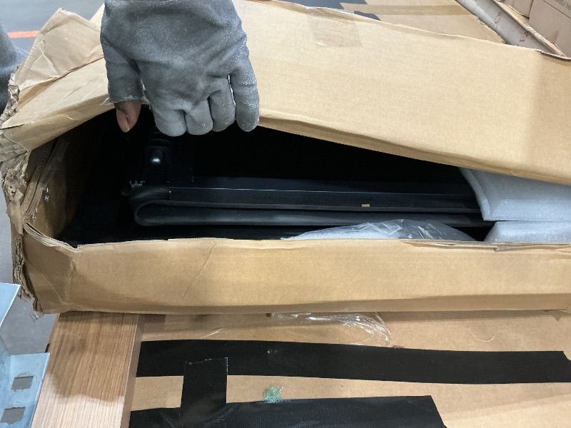Photo 1 of ***MISSING MOUNTING HARDWARE*** Rough Country Hard Tri-Fold Truck Bed Tonneau Cover for Ford F-150 (2021-26), Lightning (2022-26) - Aluminum Flip-Up Folding Bed Cover, Fits 5'7" (66.7") Bed