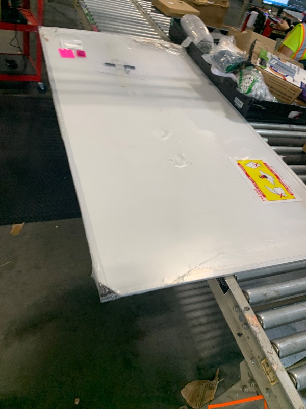 Photo 1 of ***MAJOR DAMAGE*** ***DAMAGE SHOWN IN PICTURES*** VIZ-PRO Large Cork Bulletin Board, 72 X 40 Inches, Wall-Mounted Corkboard with Silver Aluminium Frame for School, Office, and Home