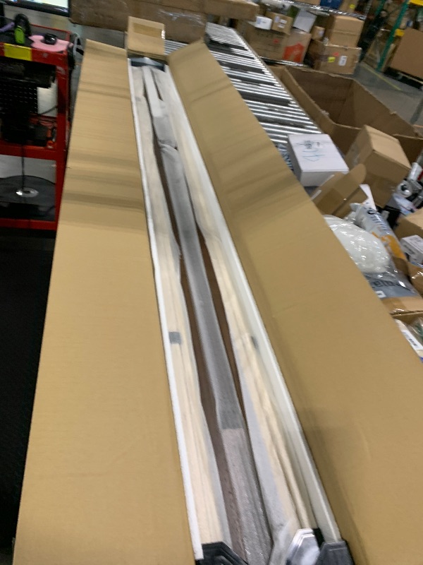 Photo 1 of ***PARTIAL SET*** ***ONLY BOX 2 OF 2*** Christopher Knight Home King Size Wooden Bed Frame with Headboard, Wenge Finish Platform Bed, Solid and Manufactured Wood, No Box Spring Needed, 550 lbs Capacity