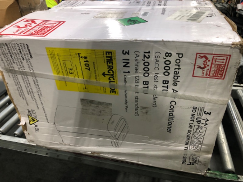 Photo 1 of ** VERY USED** Humhold 12000 BTU Portable Air Conditioners with Remote Control, 3-in-1 Free Standing Cooling AC Unit with Fan & Dehumidifier, Cools Room up to 500 sq.ft, Smart/Sleep Mode,3 Speed,24H Timer,Window Kit