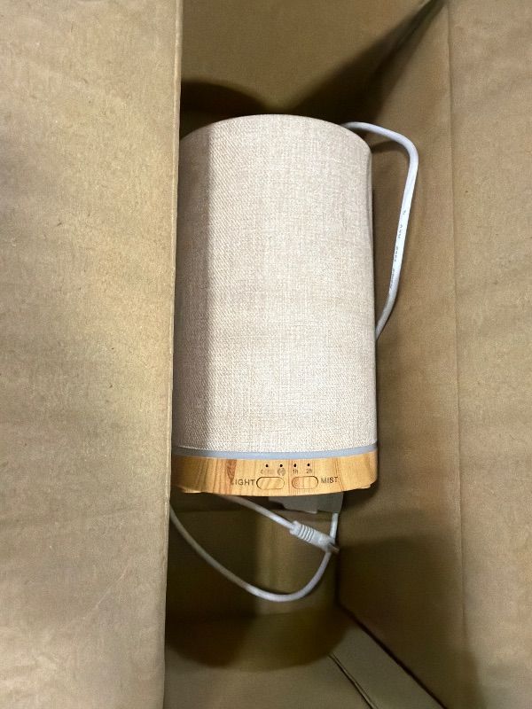 Photo 1 of ***BROKEN, SOLD FOR PARTS*** URPOWER 100ML Essential Oil Diffusers for Home with Linen Cover 7 Color Changing Lights, Timer & Auto-Off Scent Diffuser Oil Machine Humidifier Aromatherapy Air Diffusers for Bedroom, Office