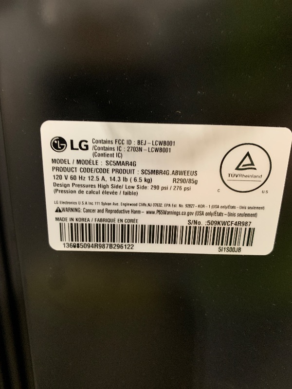 Photo 1 of ***Dented***LG Styler Smart Steam Closet with Dual TrueSteam Technology and Dynamic MovingHanger, SC5MAR4G