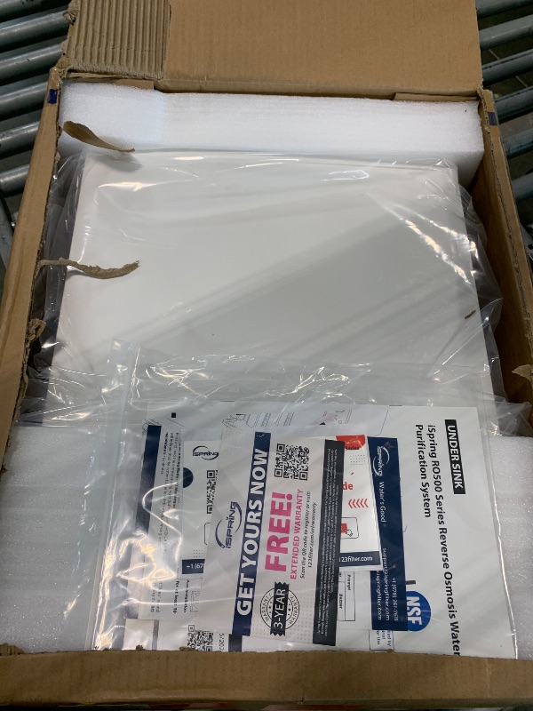Photo 1 of ** NEW  ** iSpring RO500AK-BN Reverse Osmosis Water Filter, NSF 58 Certified, 500 GPD Tankless Under Sink RO System, Natural pH Alkaline Remineralization, 2:1 Pure to Drain Ratio, Brushed Nickel Faucet