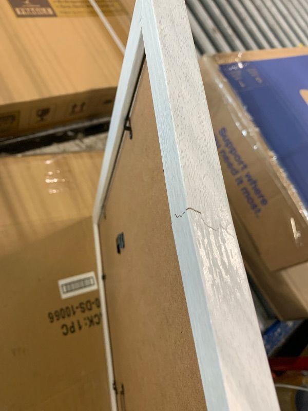 Photo 1 of ***Minor damage: one of the rules is slightly cracked.***
MCS Studio Gallery 16x20 Poster Frame White Woodgrain Engineered Wood, Vertical & Horizontal Wall Hanging Large Picture Frame for Photos, Posters & Art Prints (1-Pack)
