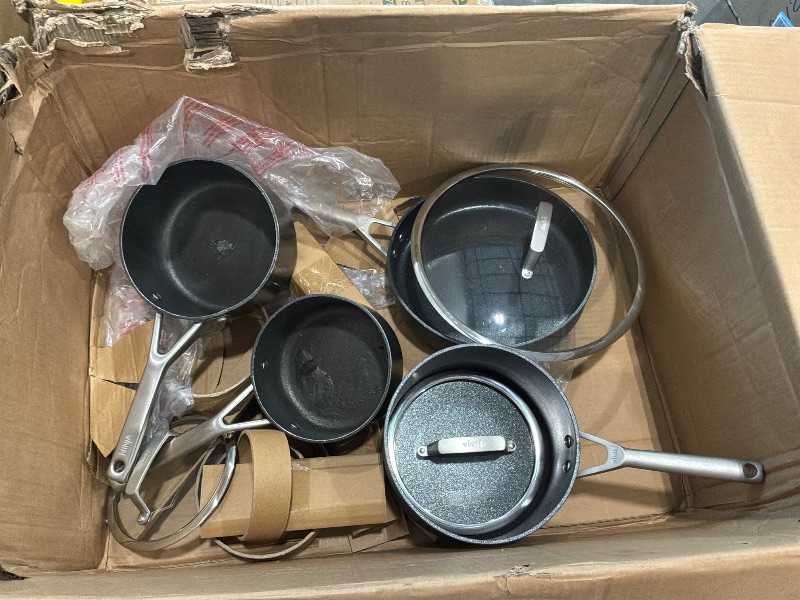 Photo 1 of ***UPDATED 6/28*** Ninja Cookware, Ninja NeverStick Professional, 16-Piece Pots and Pans Set, Non Stick Frying Pans, Kitchen Essentials, Stock Pot, Sauce Pan, Glass Lids, Saute Pan, All Stovetops, Black, C39900