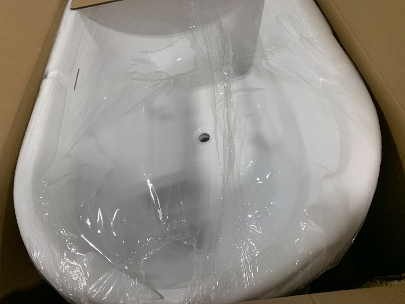 Photo 1 of ** sold as is no refund/return**
Adecab 59" Acrylic Freestanding Bathtub, Free Standing Tub, Stand Alone Tub, Soaking Tub with Integrated Overflow and Drain, cUPC Certified, Gloss White