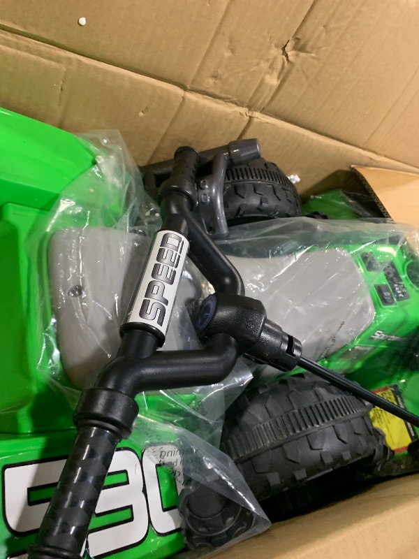 Photo 1 of - [ ] ***AS IS / NO RETURNS - SALE FINAL - FOR PARTS ONLY*** Hetoy 6V Kids Ride On Electric ATV, Ride Car with LED Headlights, Ride-On Toy for Toddlers 1-3 Boys & Girls with Music, Forward & Reverse (Green)