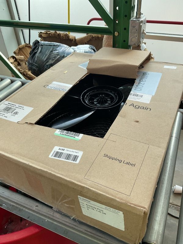 Photo 1 of [UNTESTED] Lasko Oscillating Cyclone Pedestal Fan, Adjustable Height, Timer, Remote Control, 3 Speeds, for Bedroom, Living Room, Home Office, 18", Black, 1843