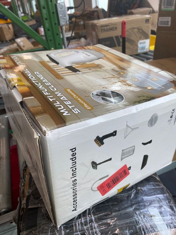 Photo 1 of [USED & UNTESTED] TICYACK Handheld Steam Cleaner, 15S Rapid Heating, 3 Adjustable Modes, 14 Cleaning Kits, Steam Cleaner for Home, Kitchen, Bathroom, Car(White)