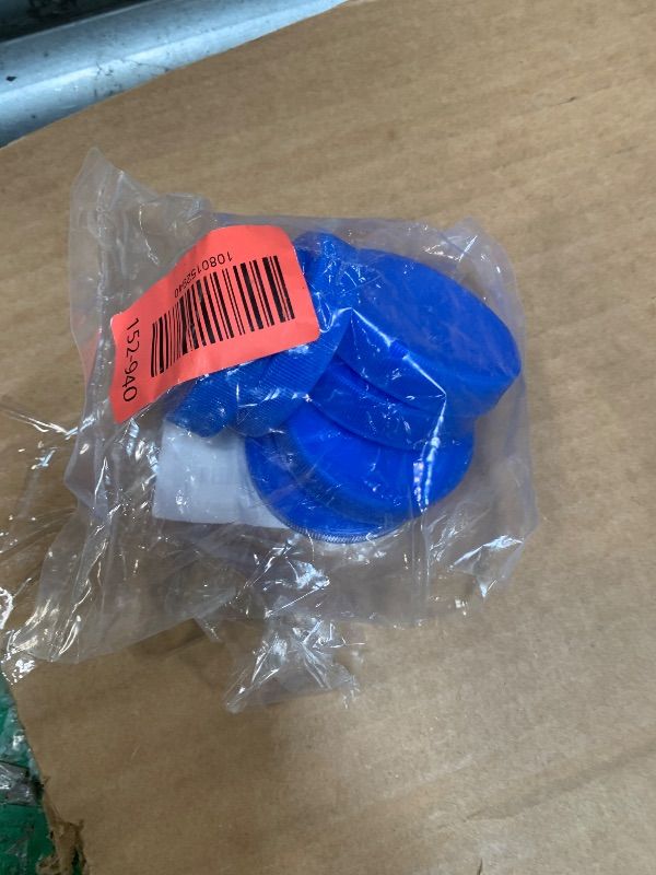 Photo 1 of (6-Pack) Calvana 53mm Reusable Water Jug Caps, Lids for 3 and 5 Gallon Water Jug, Water Bottle Cover Screw Top, Compatible with American Maid Plastic Water Bottles and Jugs Ranging, PP Material, Blue