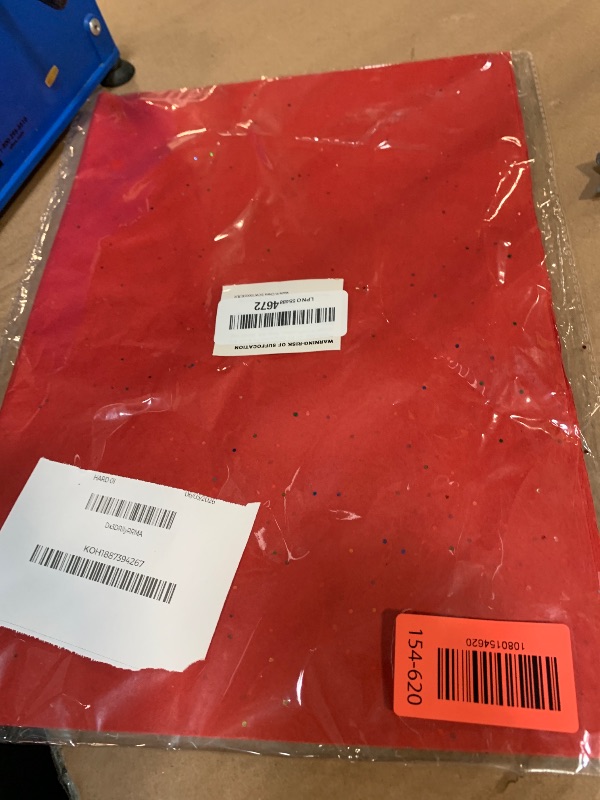 Photo 1 of **MISSING PARTS**SUNCOLOR Glitter Red Tissue Paper for Valentines Day, 20 x 14 inches, 120 Sheets, for Gift Wrapping and Crafts