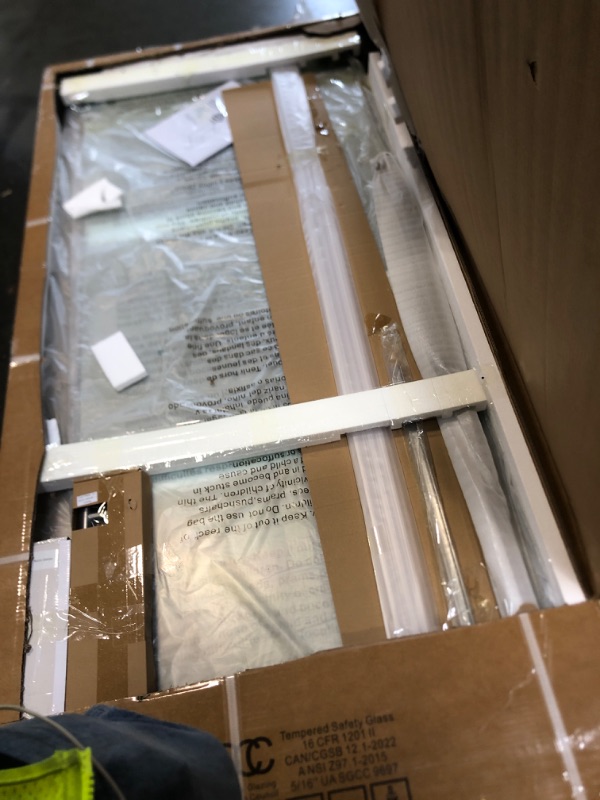 Photo 1 of ***TOP BAR IS 55 INCHES*** Frameless Shower Door,5/16" (8mm) Glass Sliding Shower Door with Soft-Close & Anti-Leak,Nano Coating Anti-Explosion Film SGCC Tempered Glass 55"-60" X 76"H,Brushed Nickel