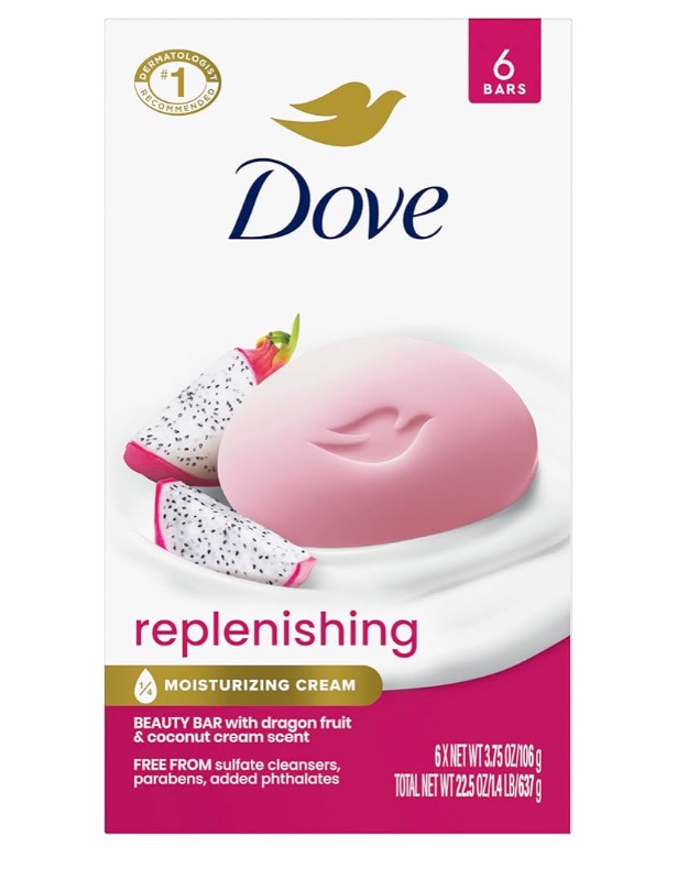 Photo 1 of ***SIMILAR IMAGEN*** Dove Bar Soap 6 Count Dragon Fruit for Deep Nourishment for Calm, Replenished Skin 3.75 oz