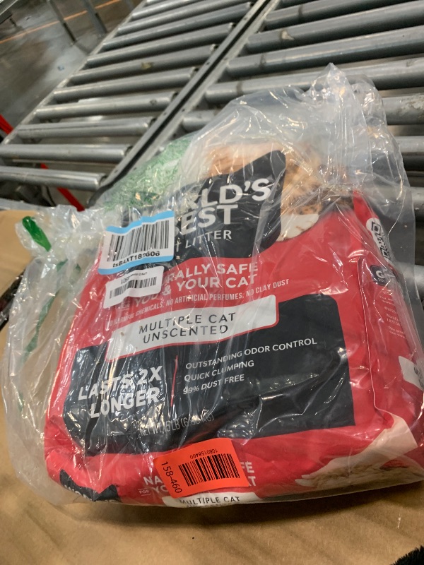 Photo 1 of ***BAG IS OPEN*** WORLD'S BEST CAT LITTER Multiple Cat Unscented, 15-Pounds - Natural Ingredients, Quick Clumping, Flushable, 99% Dust Free & Made in USA - Long-Lasting Odor Control & Easy Scooping