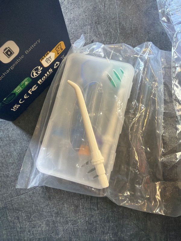 View 3 of ***MISSING CHARGER*** Water Dental Flosser Teeth Pick, H2ofloss Cordless Portable Oral Irrigator 300ML Rechargeable Travel Irrigation Cleaner IPX7 Waterproof WaterFlosser for Home Travel Lavender